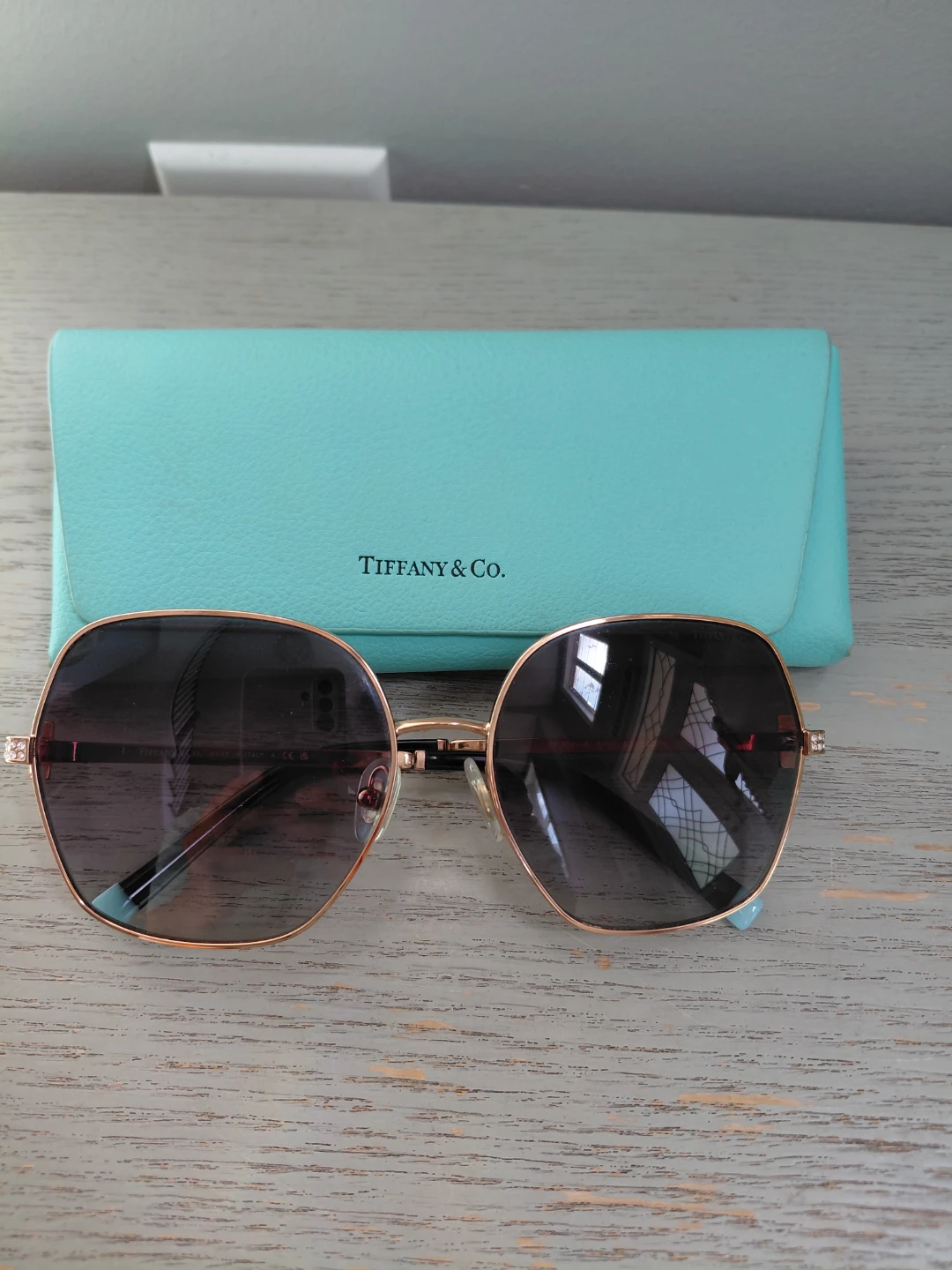 Tiffany & Co. Rose Gold Sunglasses with Case - photo 2