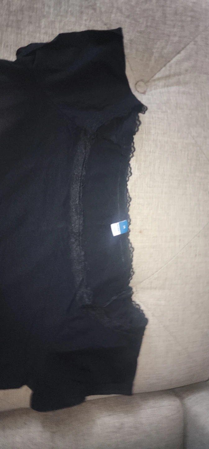 Old Navy Black Lace Trim Top - photo 3