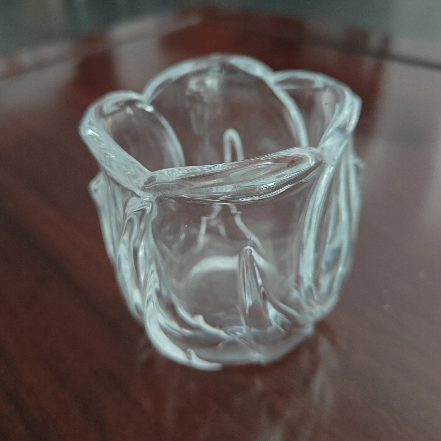 Tulip 24% Lead Crystal Votive Candle Holder