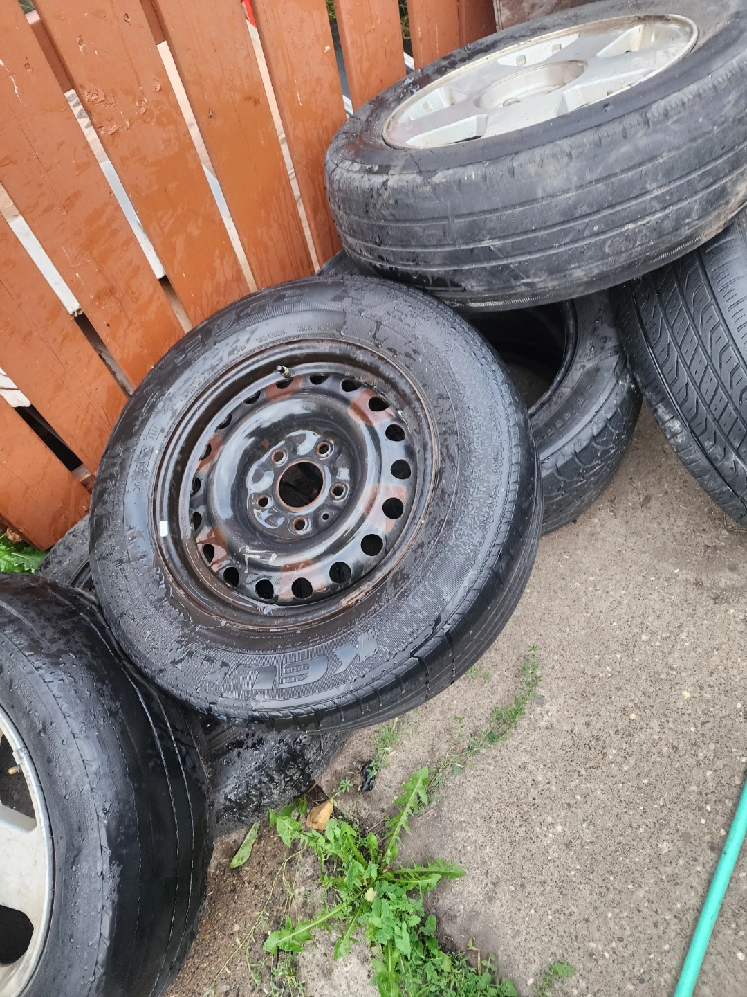 Set of 4 Used Tires and Rims all for 120 - photo 2