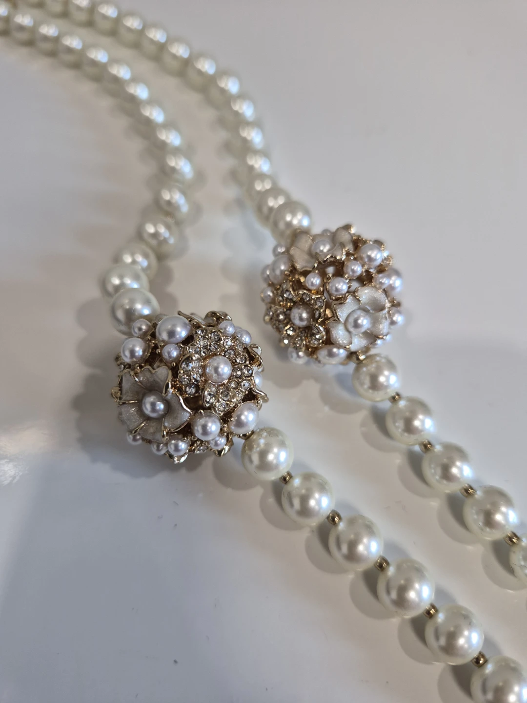 Charter Club Faux Pearl Necklace with Rhinestone Accents - photo 3