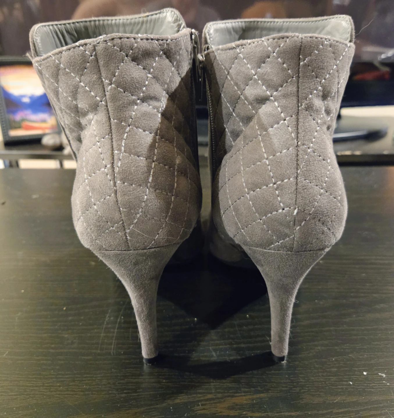 DexFlex Grey Quilted Ankle Boots - photo 3