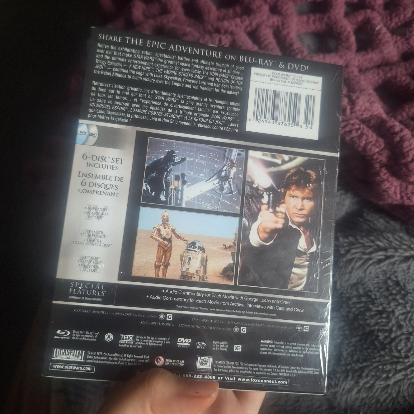 Star Wars Original Trilogy Blu-ray + DVD Set - photo 2