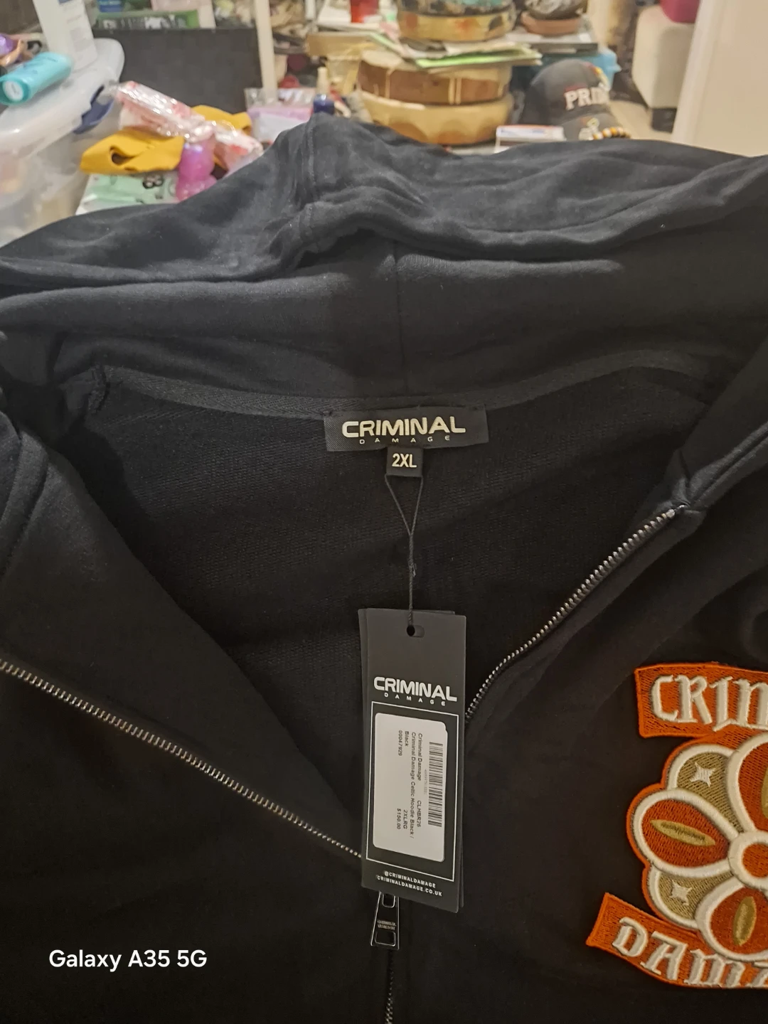 Criminal Damage Black Celtic Hoodie Size 2XL - photo 3