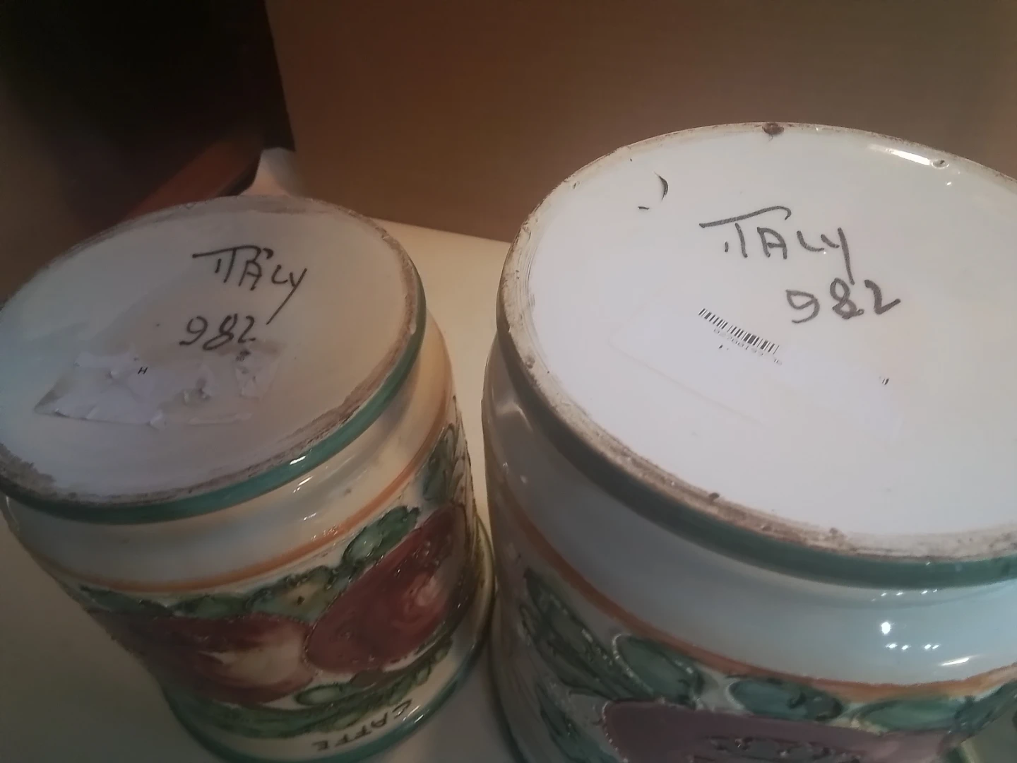 Vintage Italian Ceramic Canister Set (Caffe, Zucchero, Farina) - photo 5