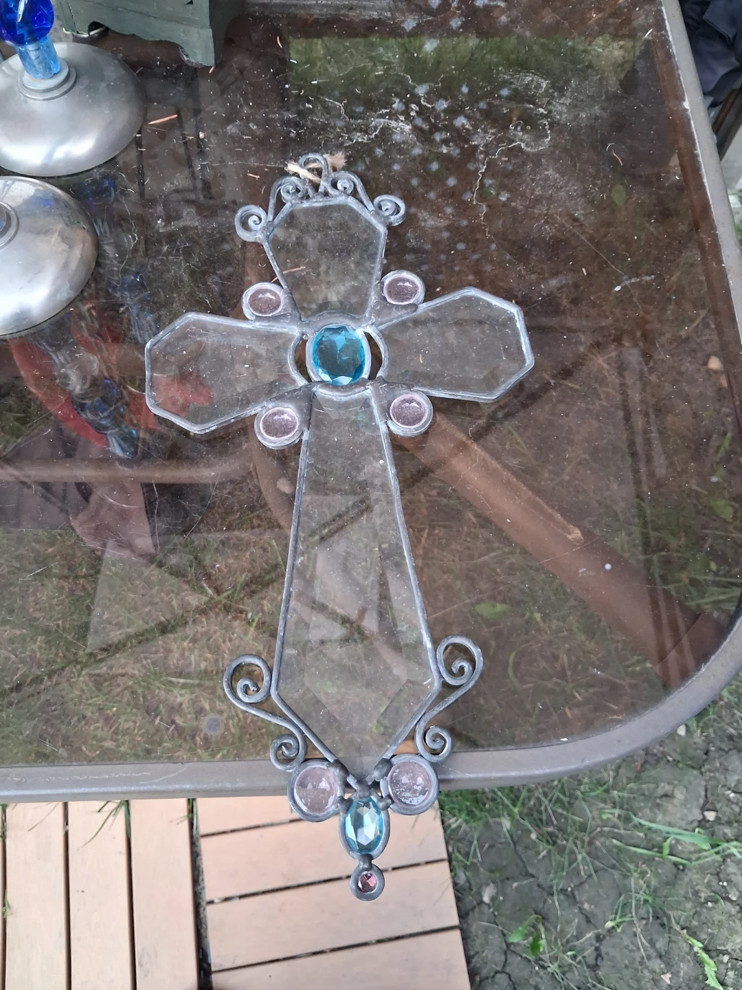 Stained Glass Cross Suncatcher