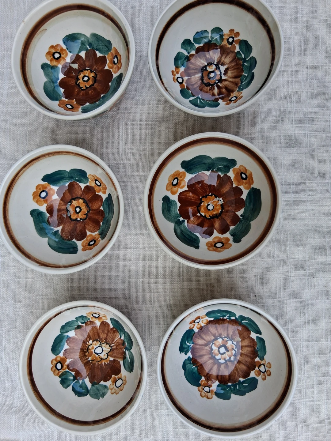 Vintage Ceramic Bowl Set and Mug from Czechoslovakia