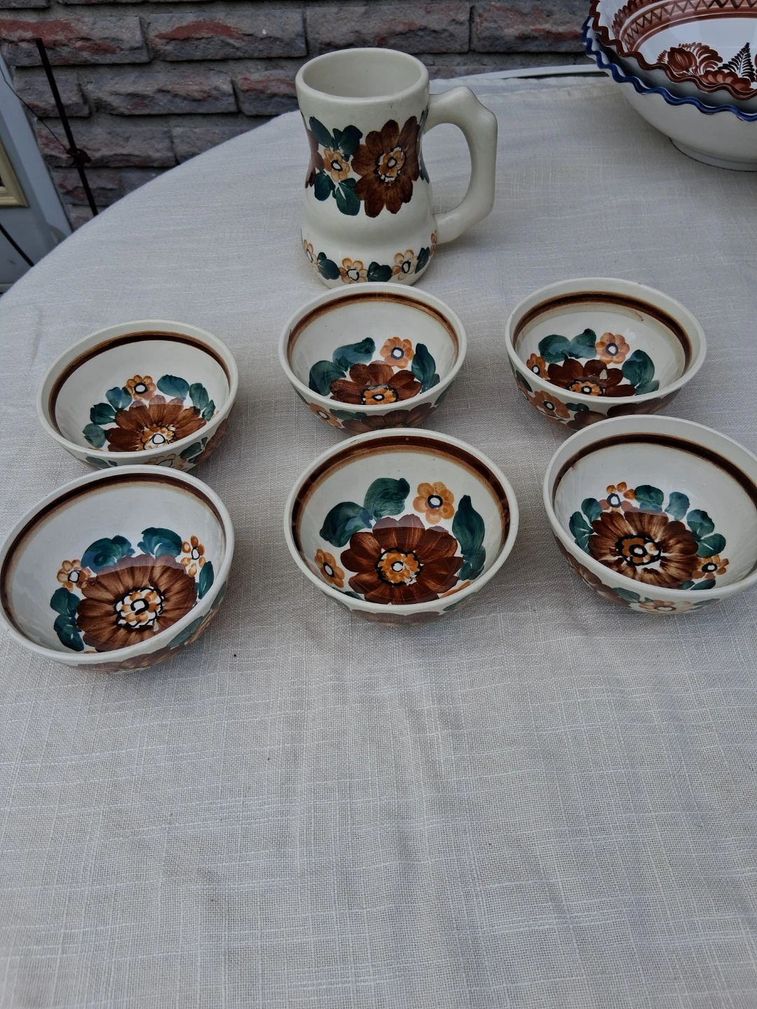 Vintage Ceramic Bowl Set and Mug from Czechoslovakia - photo 2