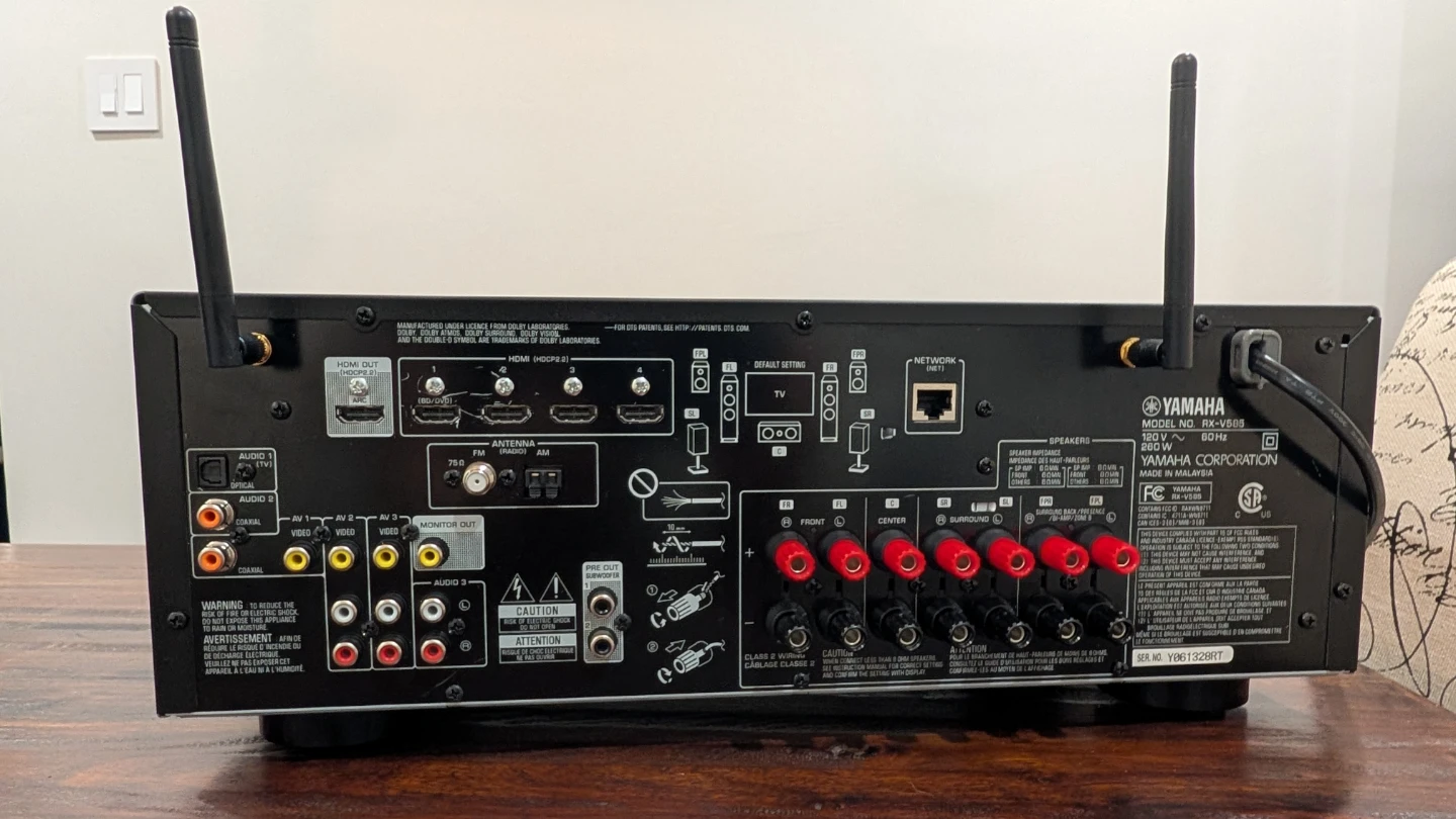 Yamaha RX-V585 4K 7.2-channel Dolby Atmos Home Theatre Receiver - photo 5