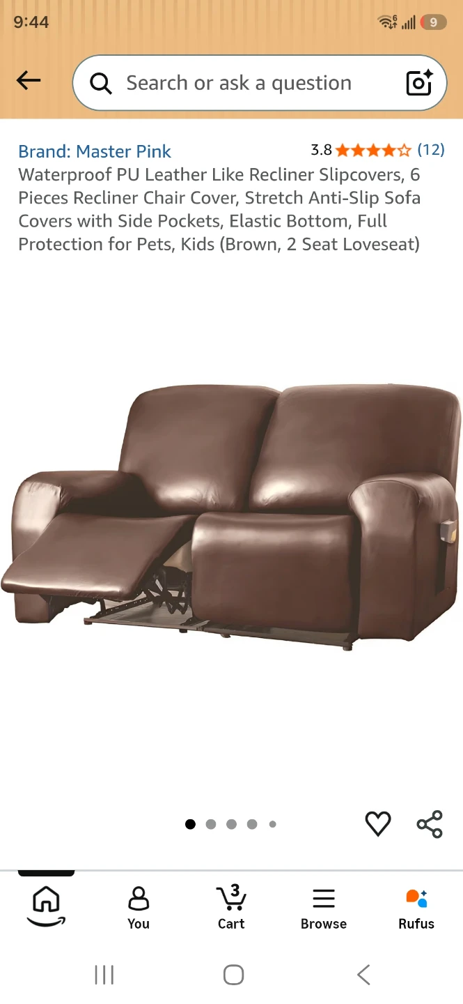 8-Piece Recliner Slipcover - and 6 piece 2 seater - photo 5