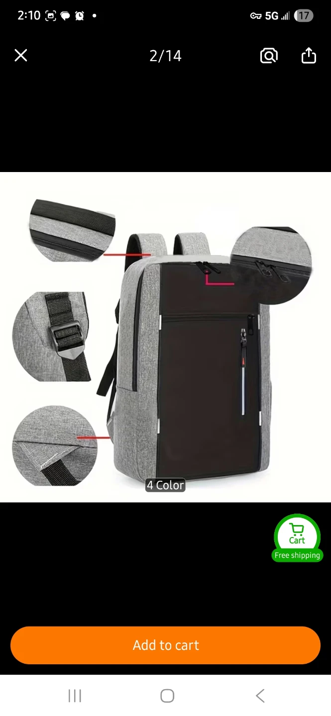 3-Piece Black Backpack Set - photo 4