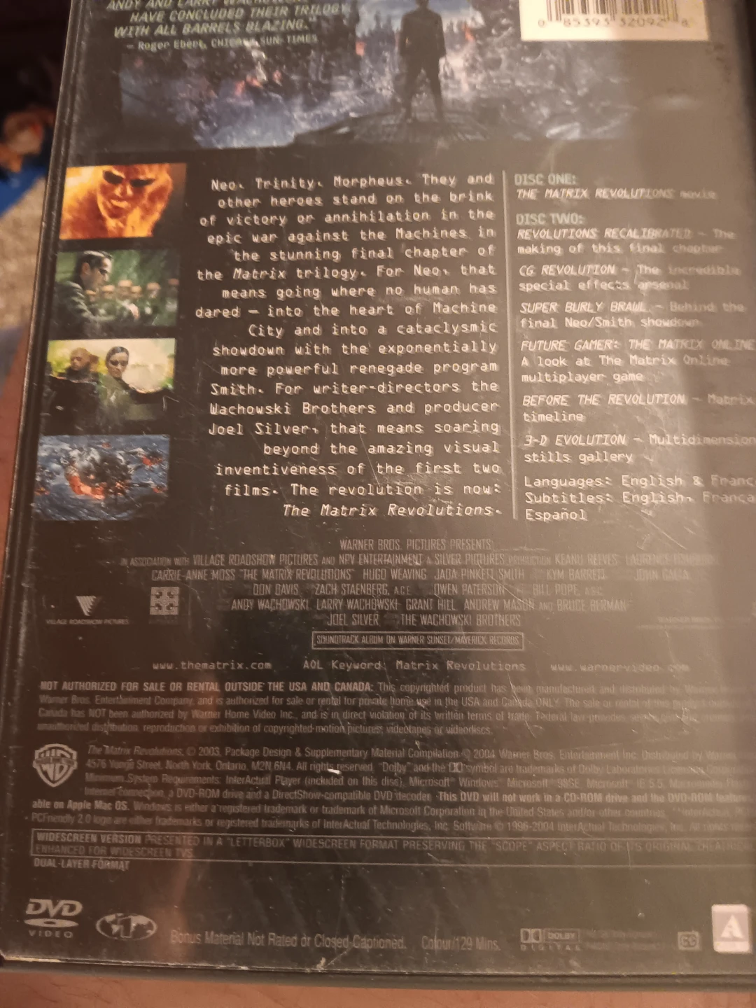 The Matrix Revolutions DVD - photo 2