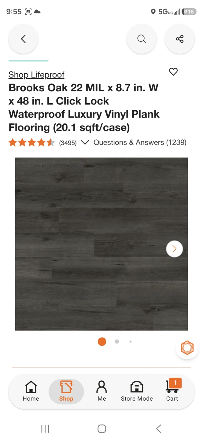 Lifeproof Brooks Oak Luxury Vinyl Plank Flooring