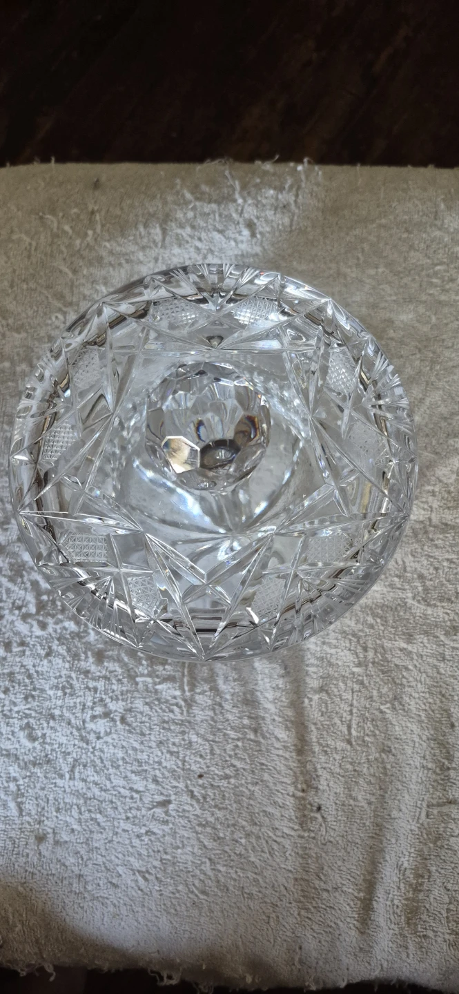 Crystal cut Glass Jar - photo 3
