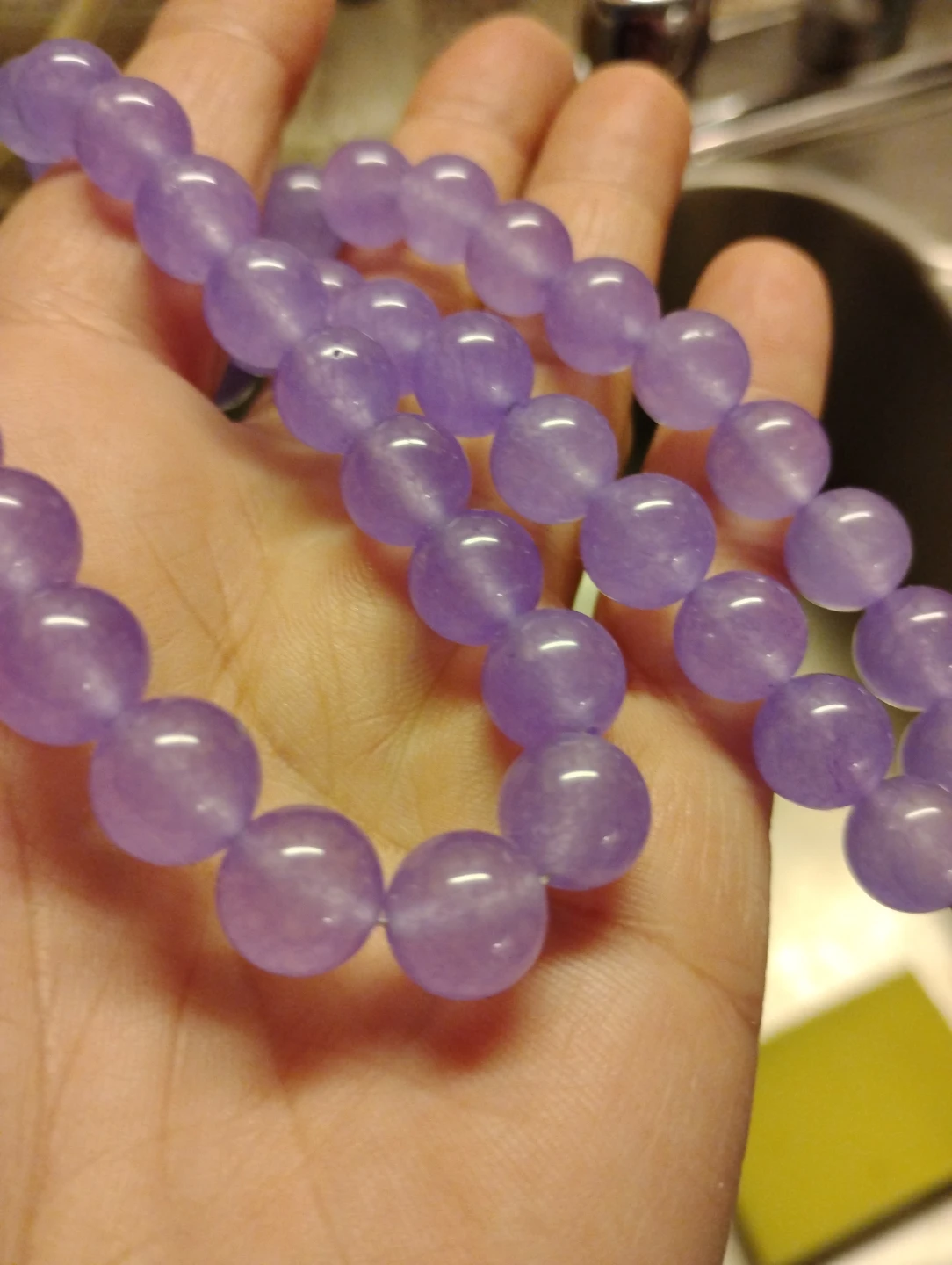 Lavender Purple Jade Necklace - photo 2