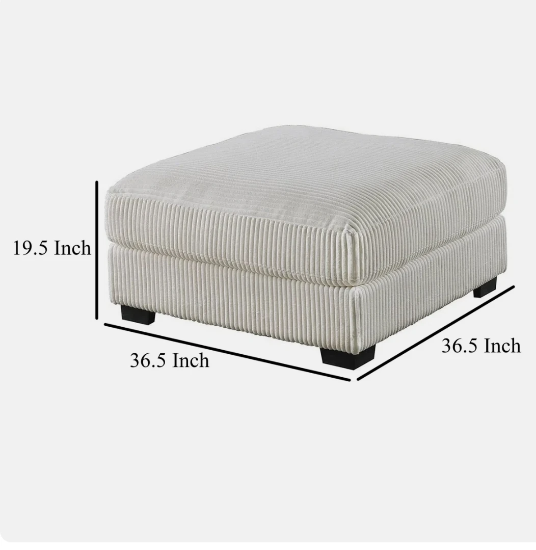 New -Wayfair Benzara Joana Cocktail Ottoman Beige - photo 3
