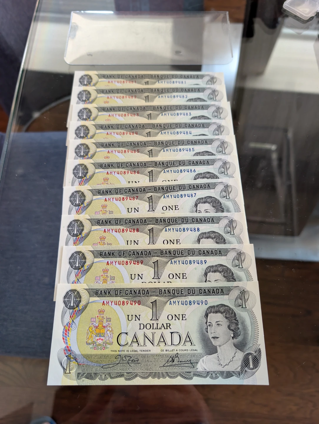 Canada 1 Dollar Banknotes Collection (10 notes)