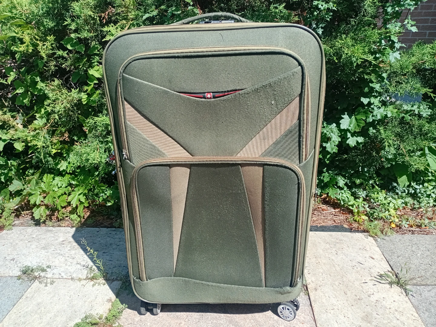 Green Delsey Suitcase