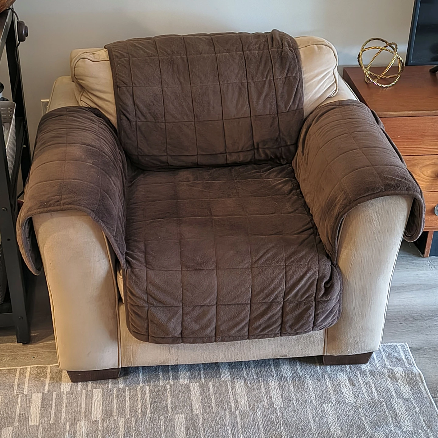 Tan (Wide) Microfiber Armchair - photo 3