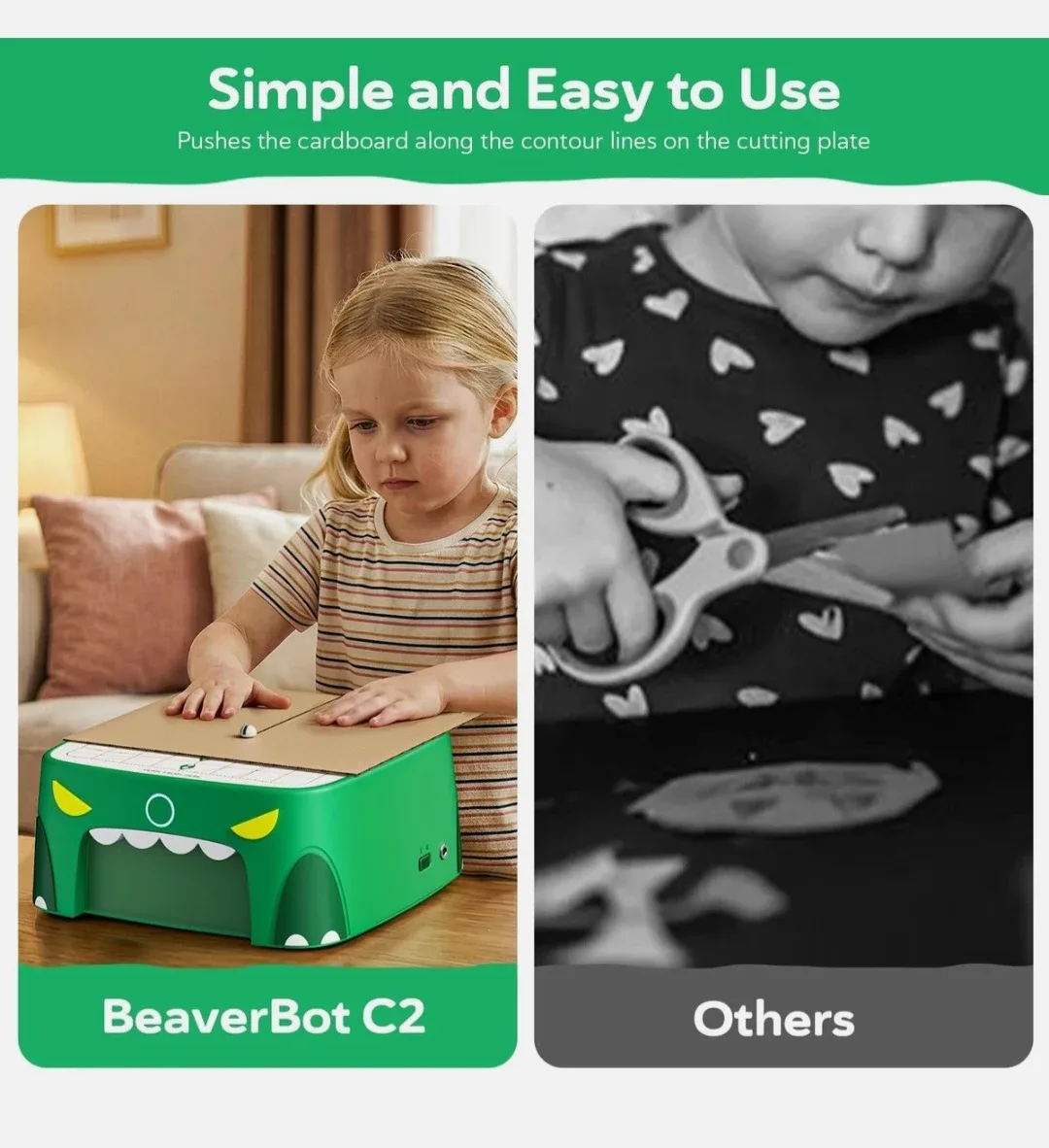 BeaverBot C2 Kids Cardboard Cutter Dinosaur STEM Craft Tool - photo 5