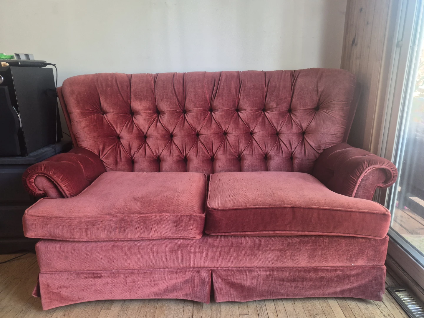 Velvet Tufted Loveseat Sofa sklar peppler - photo 3