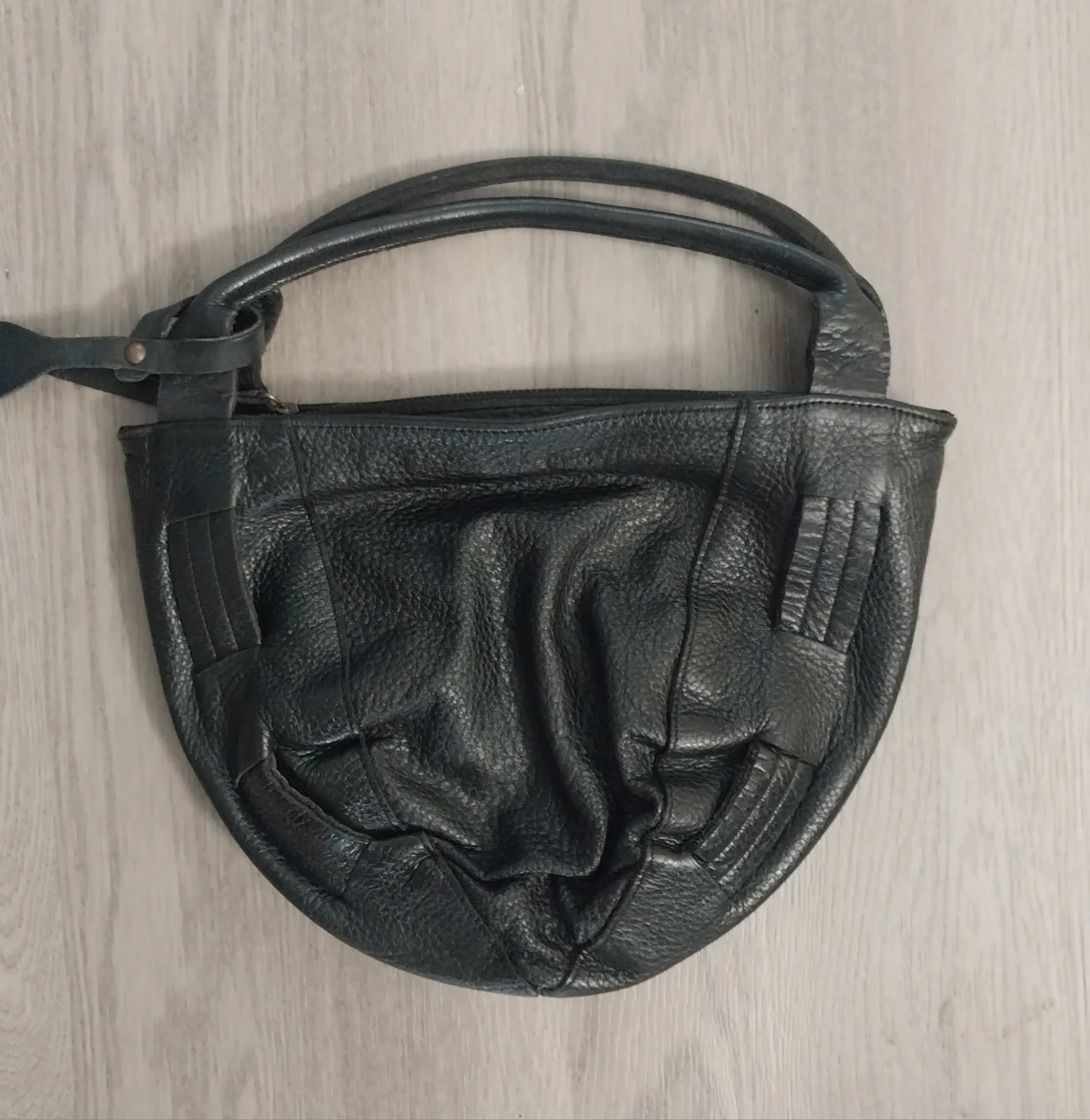 Soft Black Leather Handbag - photo 2