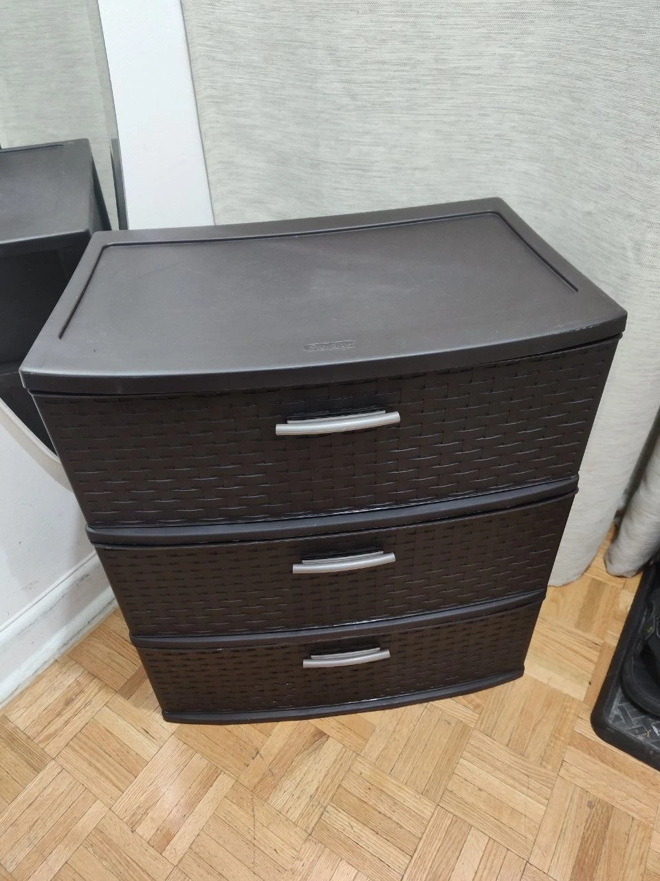Sterilite Wide 3-Drawer Storage Tower, Woven Wicker Style - photo 4