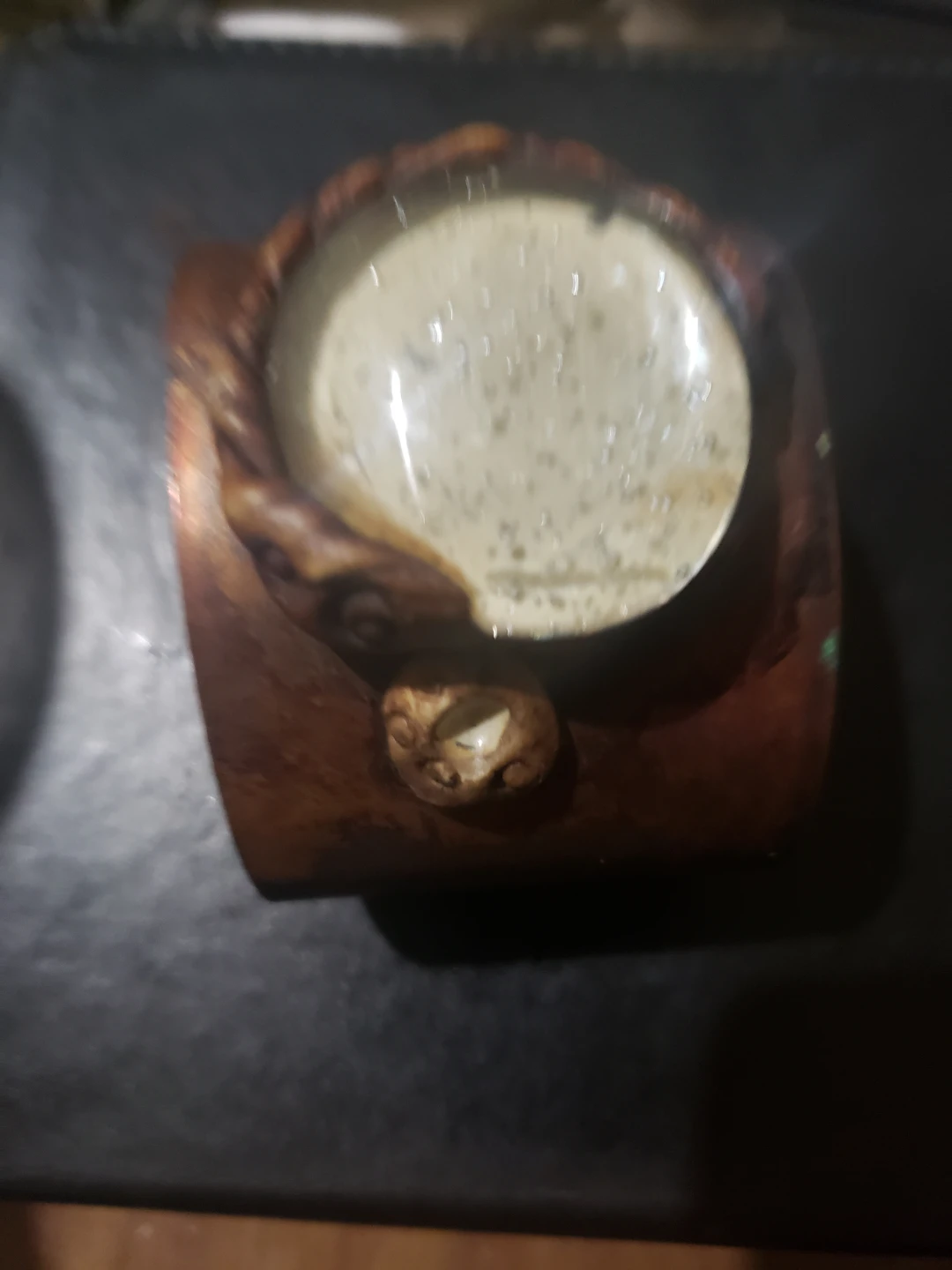 Copper Cuff Bracelet with Stone Accent - photo 4