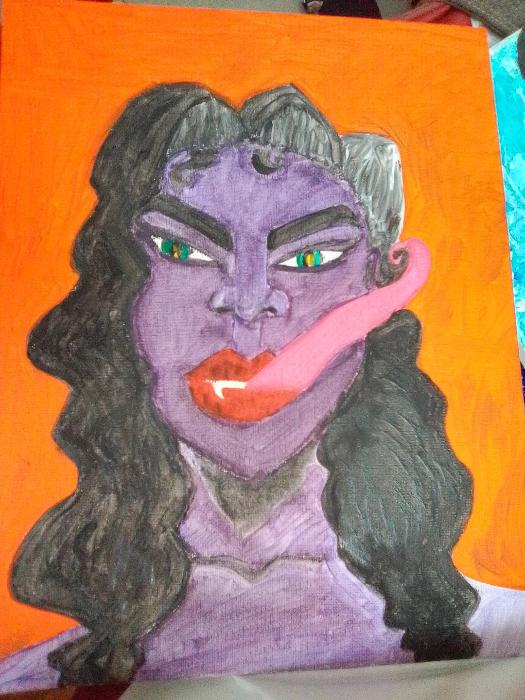 Original Acrylic Painting - Abstract Portrait - photo 2