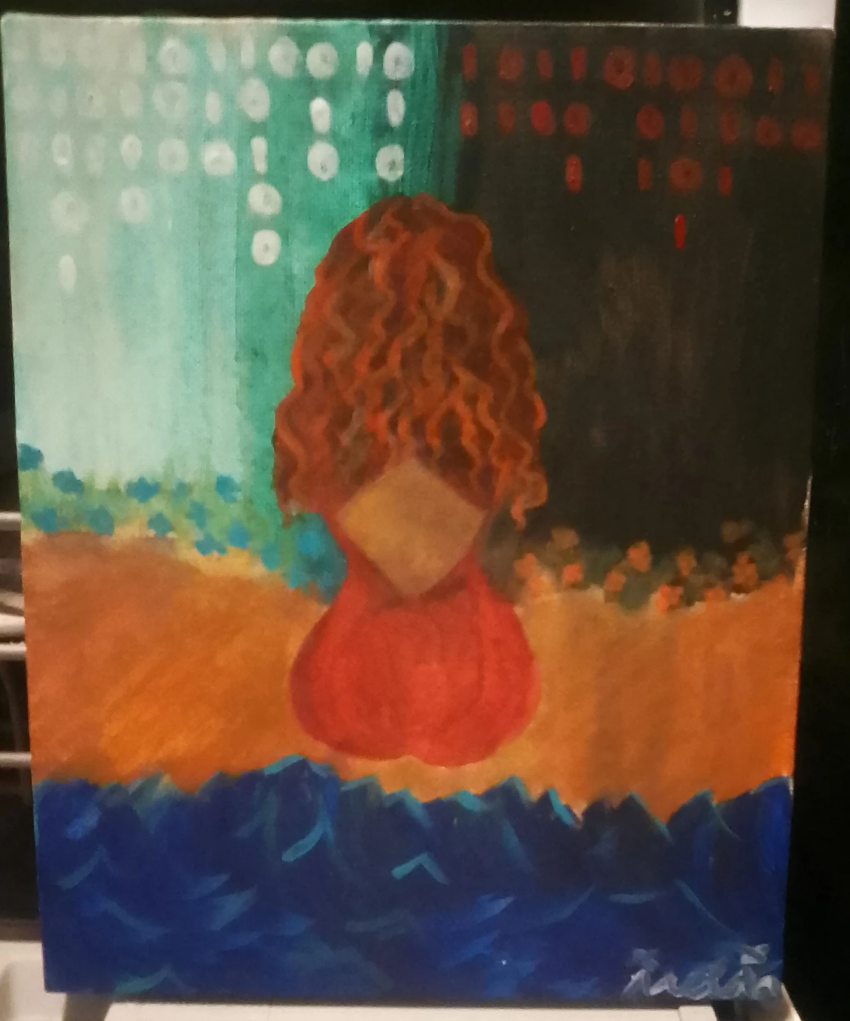 Original Acrylic Painting - Abstract Portrait - photo 3