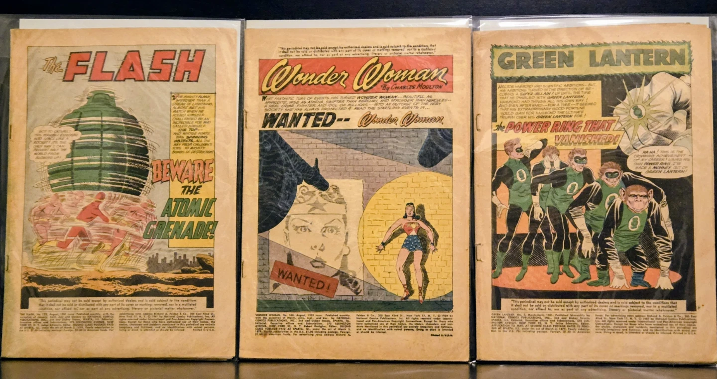 Vintage 1950's/60's DC Comic Lot, 15 Books Coverless - photo 2
