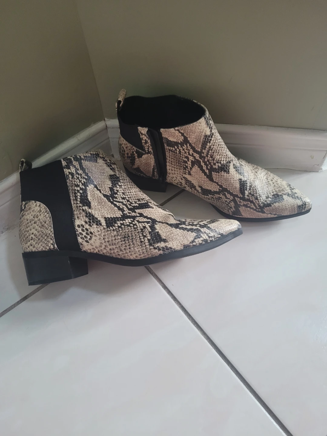 Women's Snake Print Chelsea Boots - photo 2