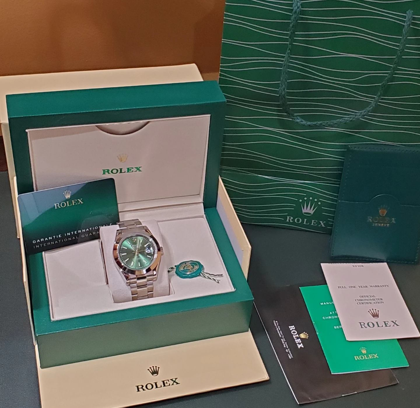 41mm Green Dial Automatic Date Watch - photo 5