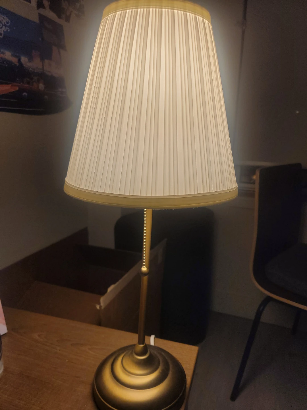 Ikea Table Lamp with Pleated Shade