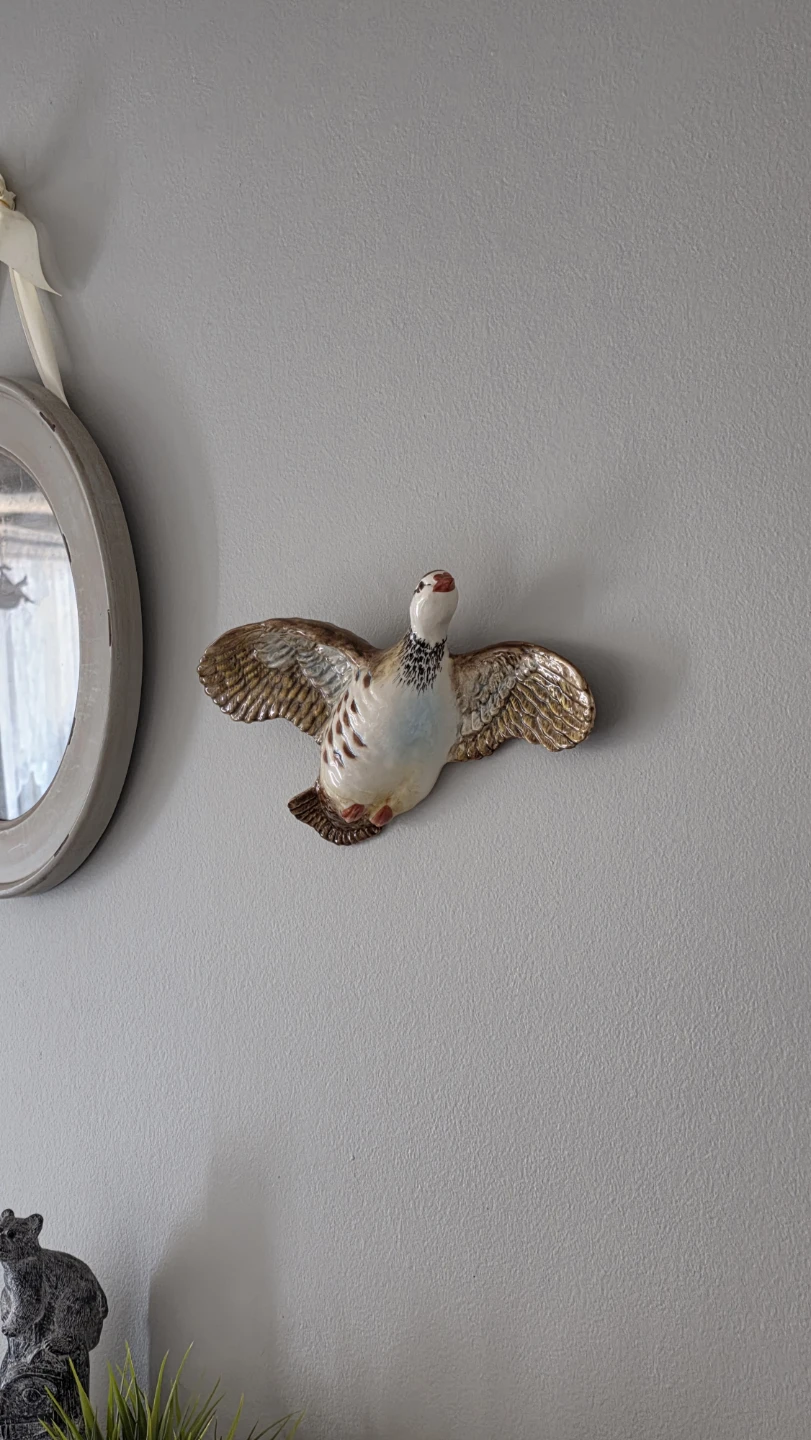 Vintage Decorative Ceramic Flying Bird Wall Plaque
