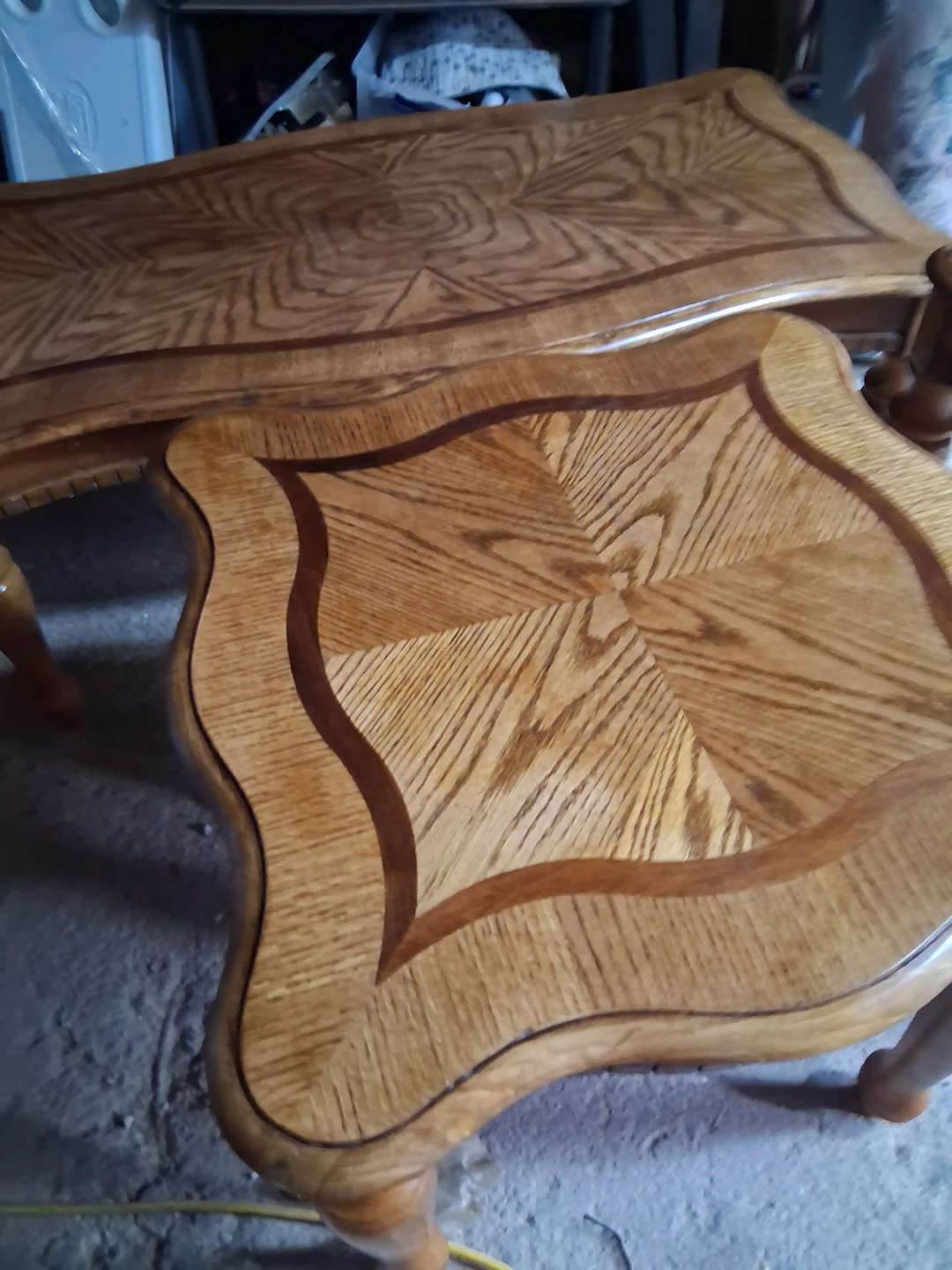 Wooden Coffee Table and End Tables Set - photo 4