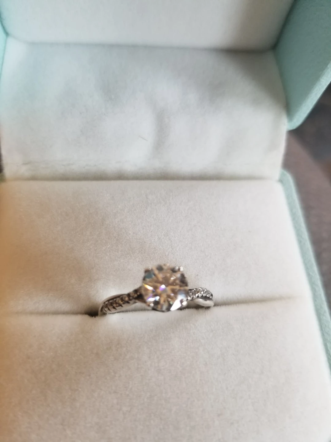 GRA Moissanite Engagement Ring with Certificate - photo 2