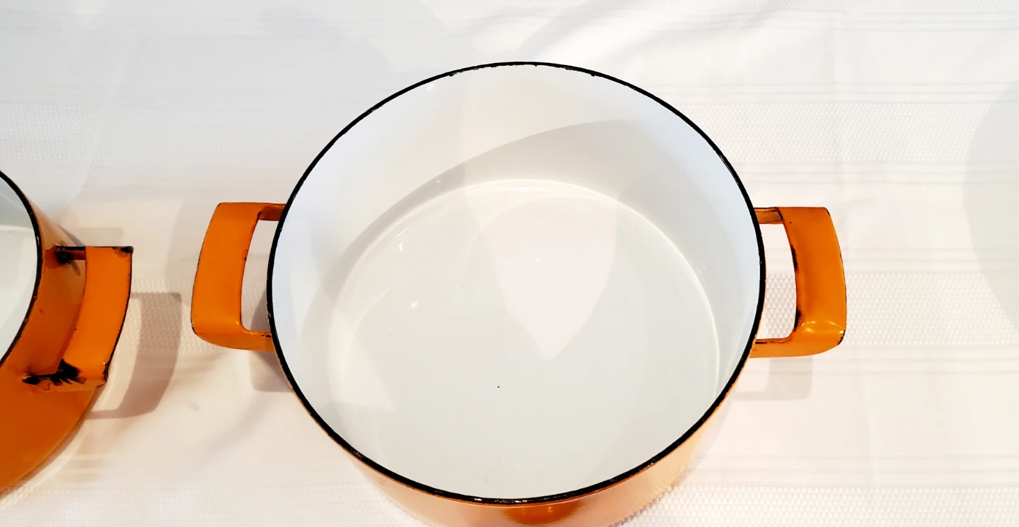 1950's Huta Silesia Pot Set Cast Iron & Metal Bottom Poland - photo 4