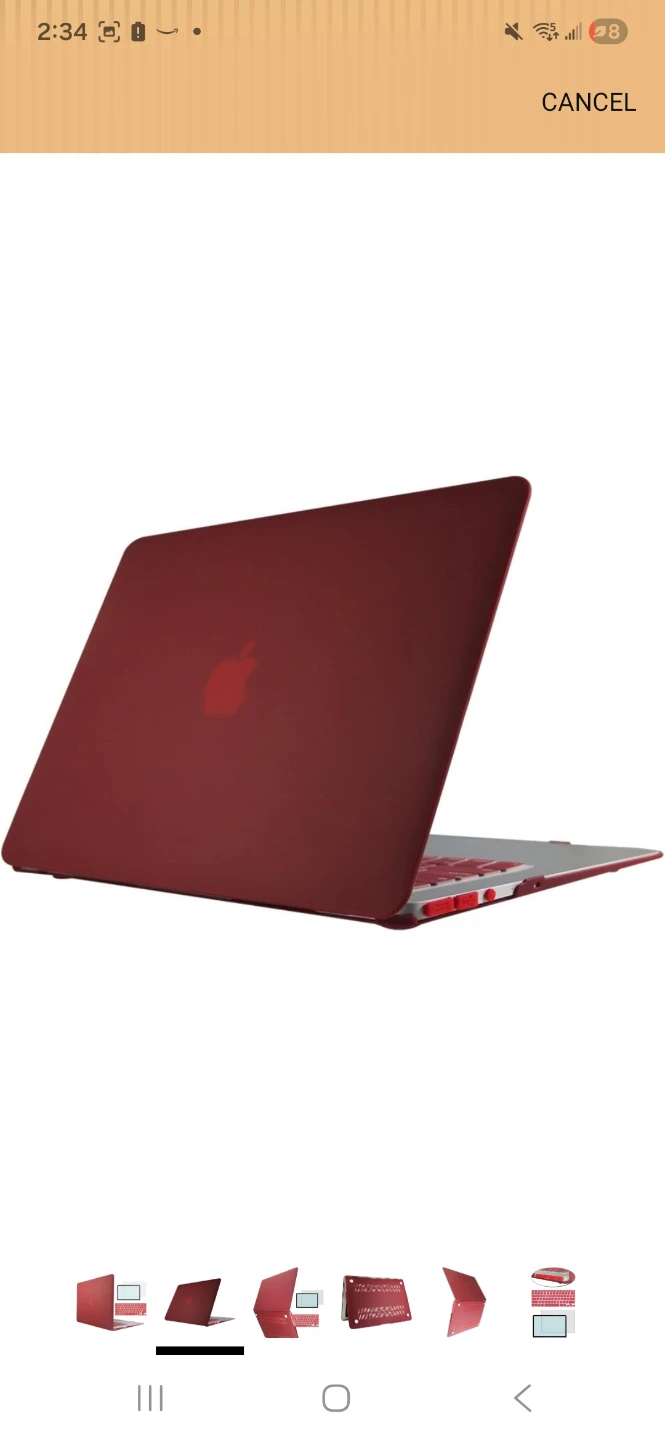 Red MacBook Pro Case with Keyboard Cover
