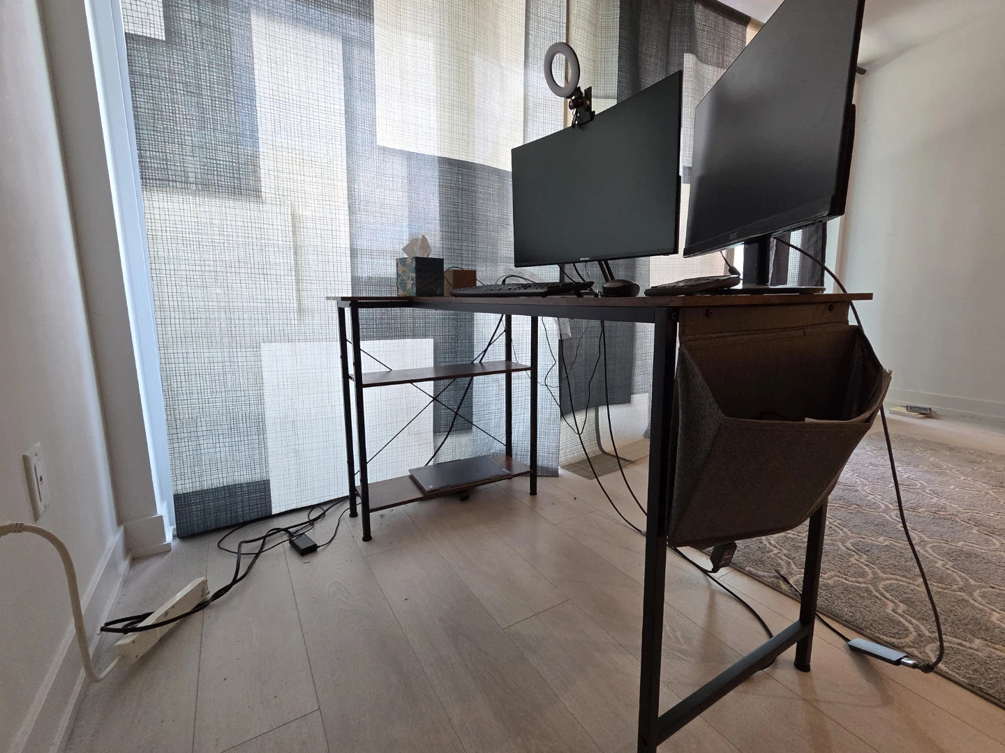 L shaped computer Desk with Shelves - photo 2
