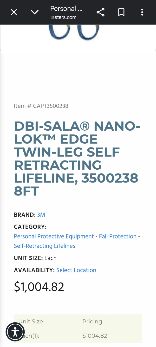 3M DBI-SALA Nano-Lok Edge Twin-Leg Self-Retracting Lifeline 8ft - photo 5