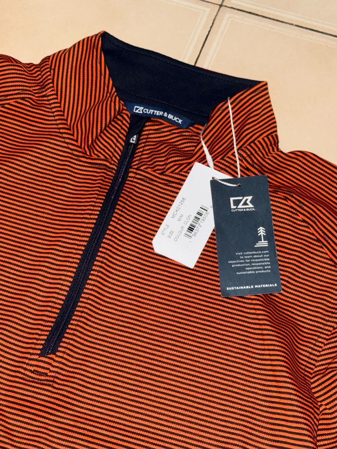 New Cutter & Buck Medium Men's 1/4 Zip Pullover