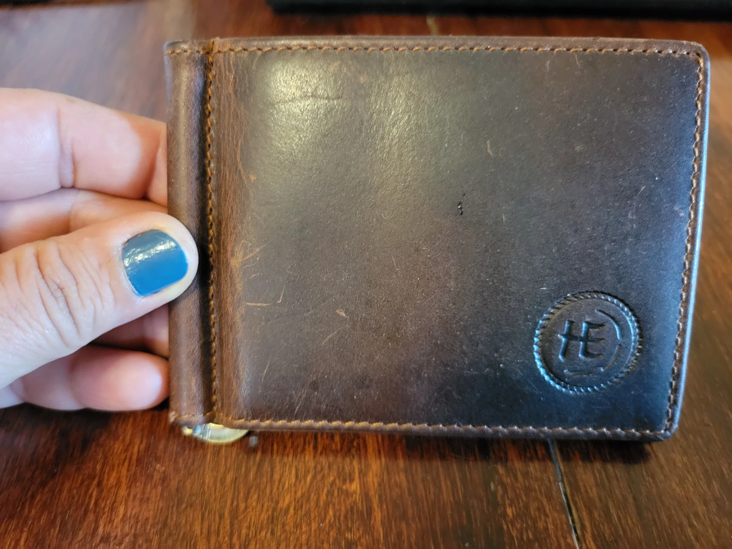 Handmade Pure Leather Money Clip Wallet