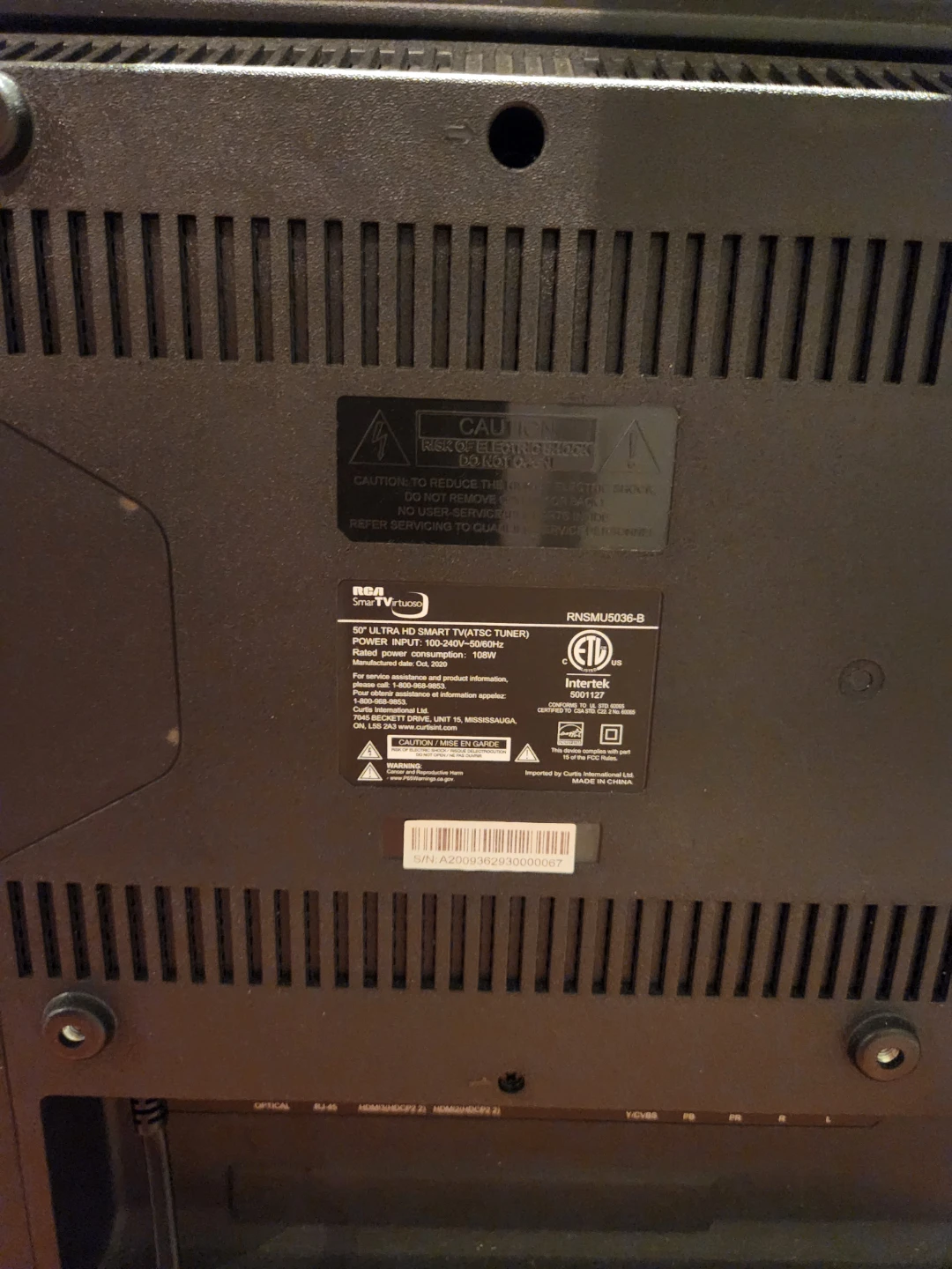 RCA 50" Smart TV Virtuoso Model RNSMU5036-B - photo 2