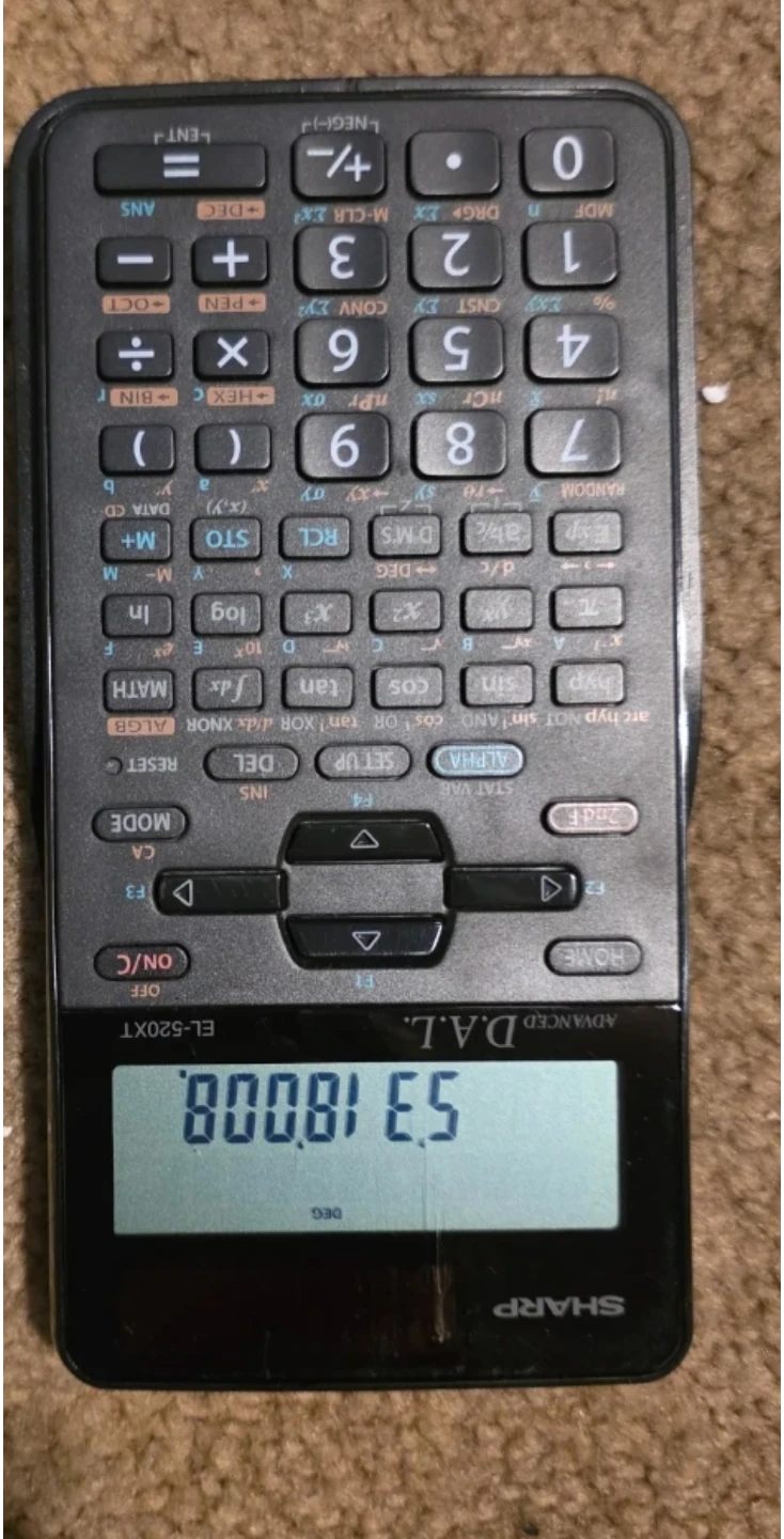 SHARP EL-520XT Advanced D.A.L. Scientific Calculator - photo 3