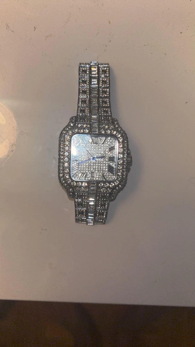 Moissanite Watch with Roman Numerals