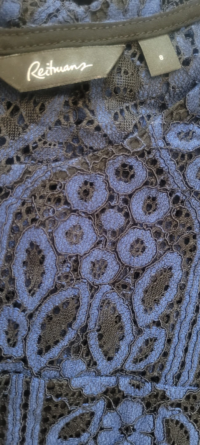 Reitmans Navy Blue Lace Dress - Size 8 - photo 2
