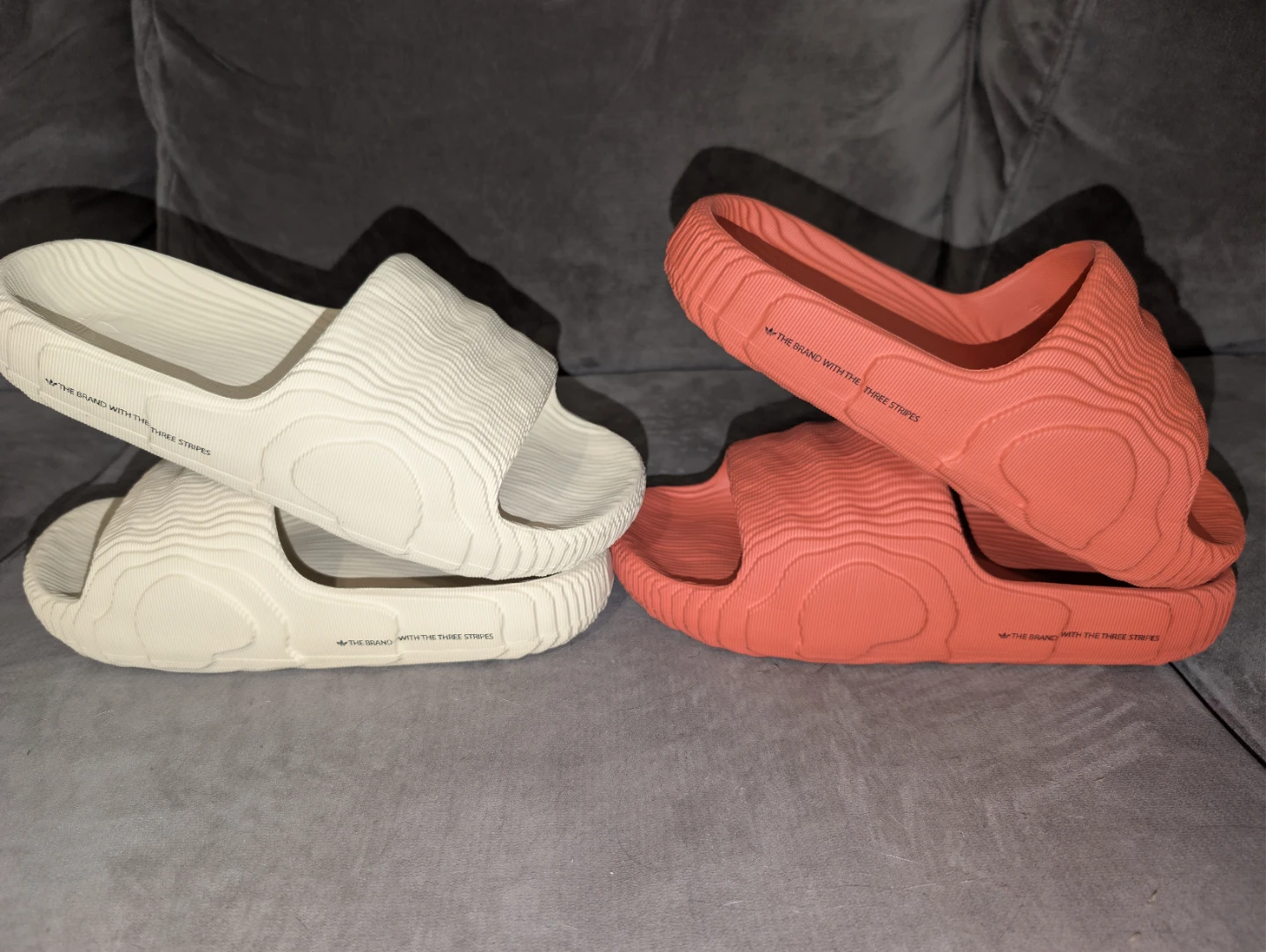 2 Pair Lot adidas Adilette 22 Slides Slip On Sandals UK US 7 - photo 3