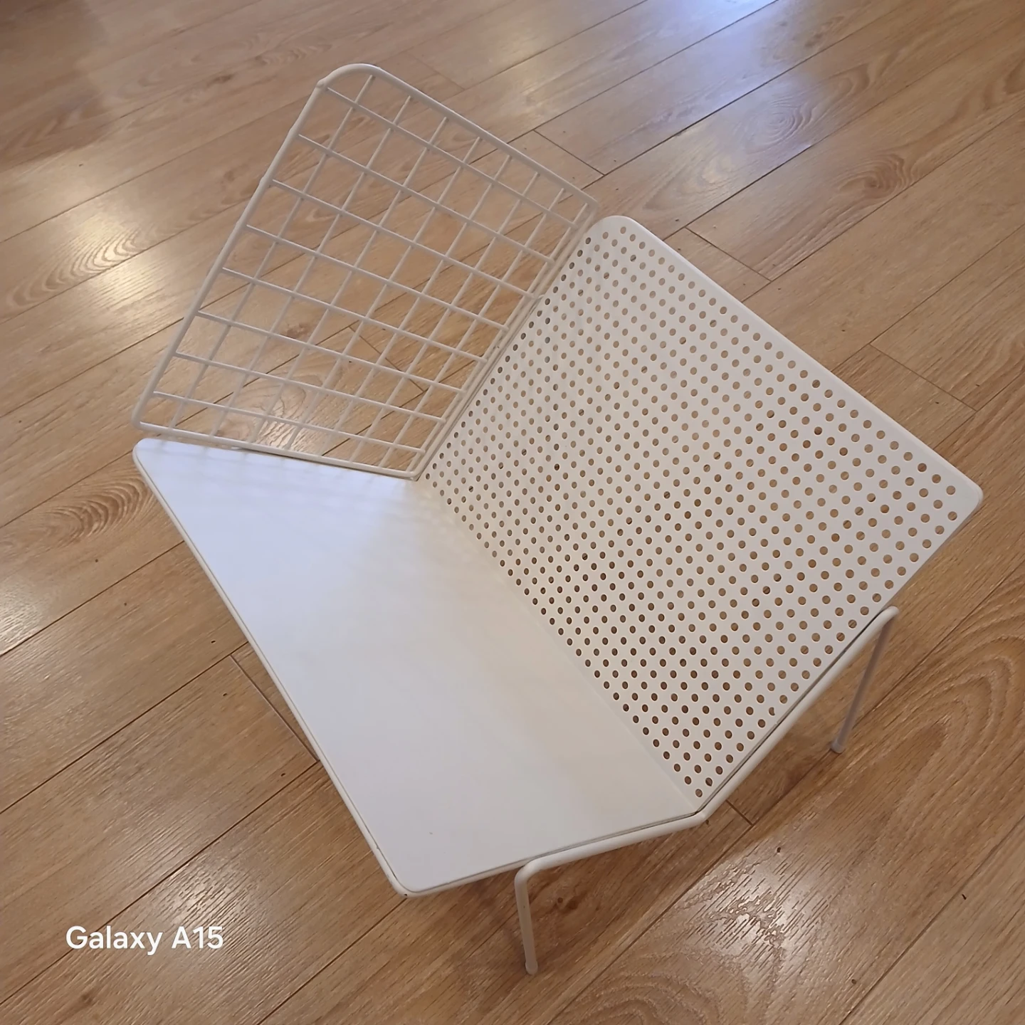 MOVING SALE - White Wire Magazine Rack