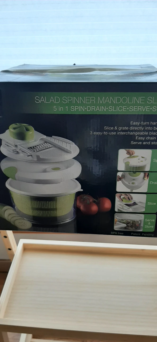 Salad Spinner Mandoline Slicer 5 in 1-New